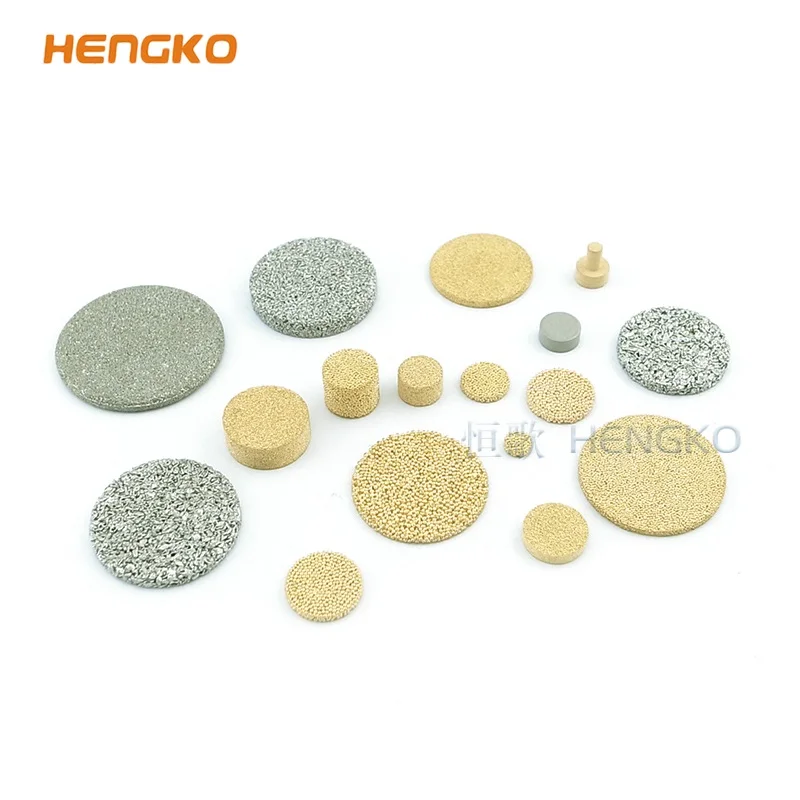 HENGKO Custom 1 5 10 20 50 100 microns Porous Powder Sintered stainless steel Titanium Bronze Metal Filter Disc