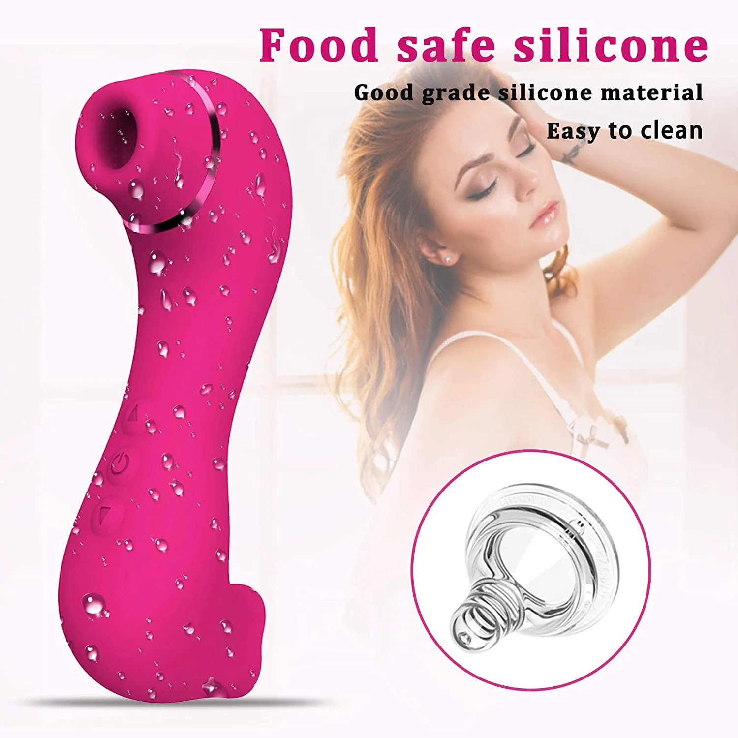Wholesale 2 in 1 Clitoral Sucking Vibrator Tongue Licking Toys Nipple Clitoris Vagina Stimulator Girl Woman Pleasure Adult Toys