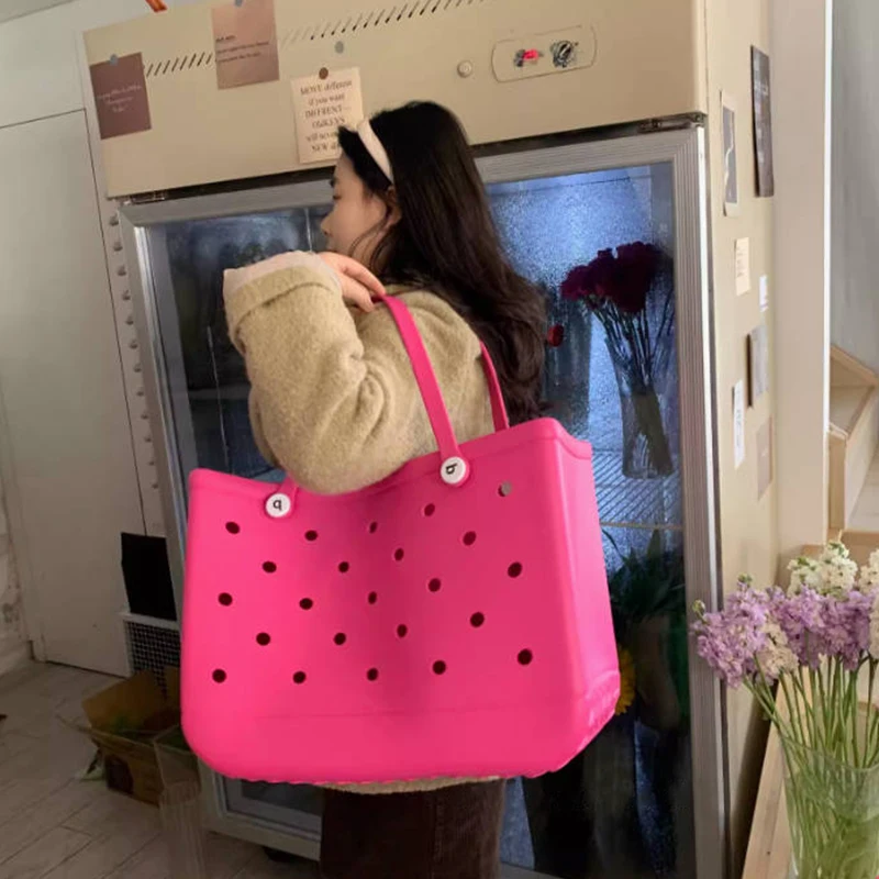 Wholesale Simply Southern XL Hand Tote Silicone Beach Bag Simply Southern Dot Pattern Bogg Bag Bog