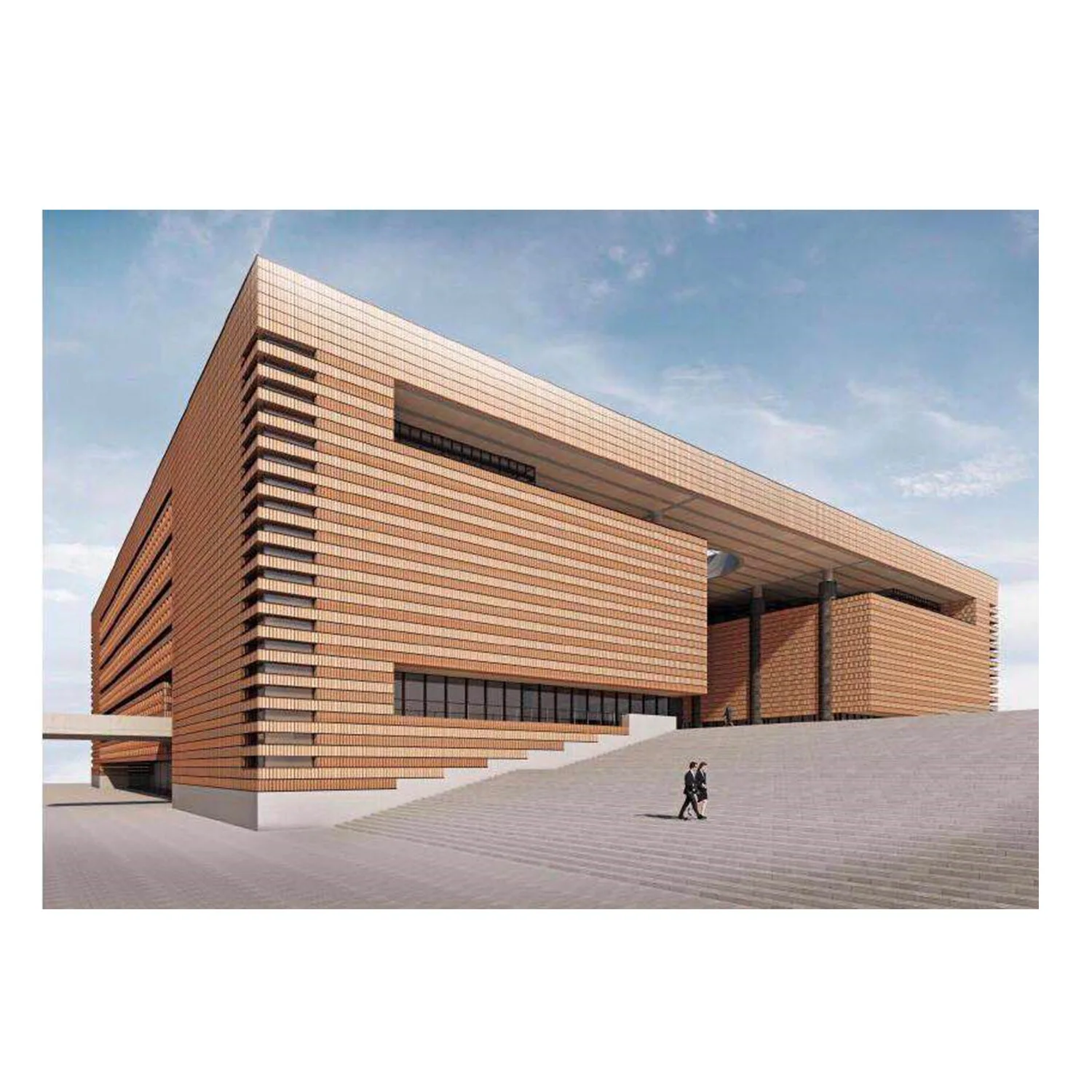 Terracotta stick Terracotta Baguette pipe vertical building facade louver system