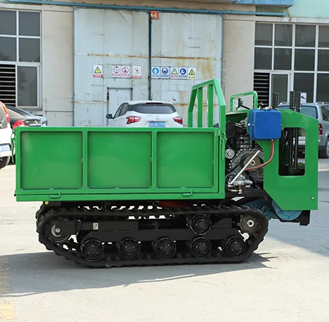 electric hydraulic 2t 2 tonne carrier rubber 900 kg tracked truck oil palm mini dumper