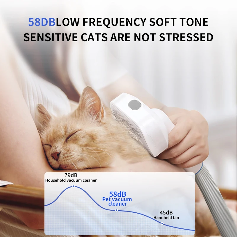 Dog and cat grooming Trim hair Shaving comb Large suction handheld pet vacuum cleaner