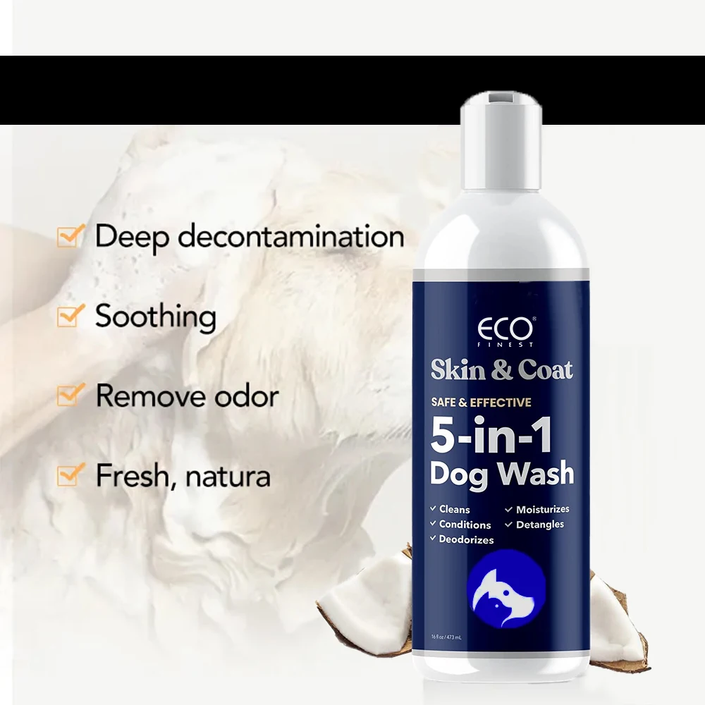 5-in-1 Allergies and Dry, Itchy, Moisturizing Dog Shampoo and Conditioner for Sensitive Skin-666003
