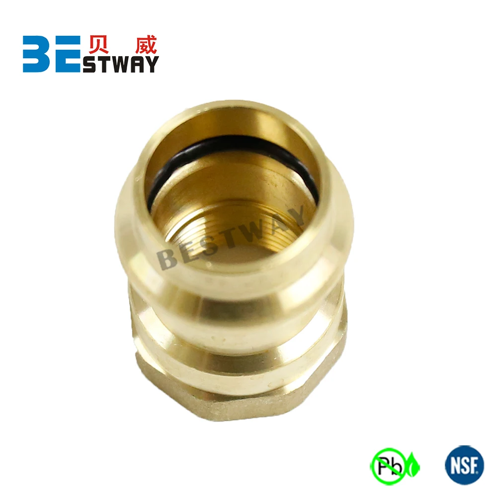BMAG 1/2 3/4 1 Press Female Adapter Pressing Pipe Fittings Brass Propress Coupling Pex Press Fitting For USA Market