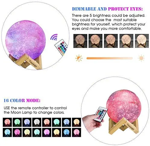 Best Selling Product PVC Lunar Lava Lamp 18CM Indoor Lighting Starry Sky LED Light RGB Magic Star Light Study Lamps