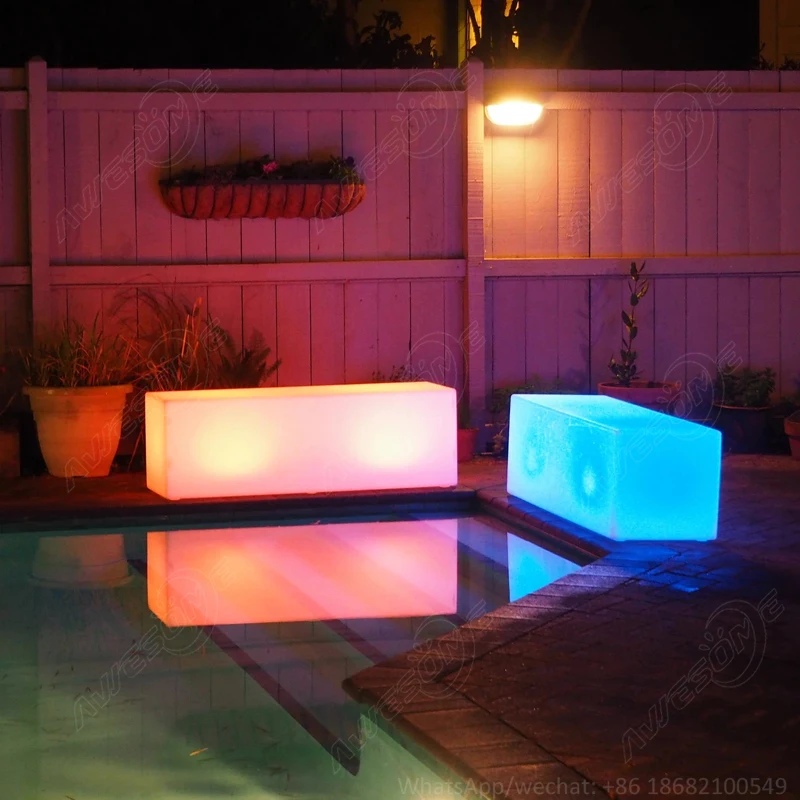 3 Seater Led Bench Seat / Glowing Lounge for Events (Bs120)
