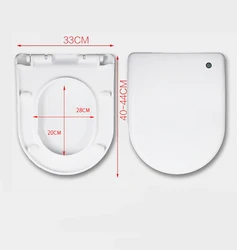 Double key toilet seat universal thickening slow drop silent toilet seat shockproof compression toilet seat