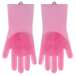Household cleaning latex gloves silicone dishwashing gloves kitchen rubber gloves