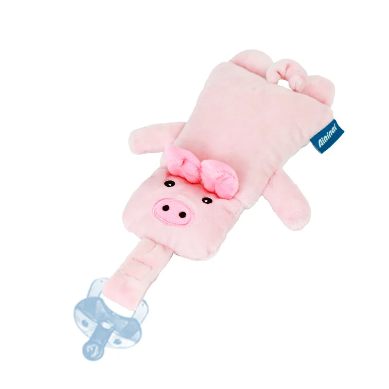 Hot Sale Baby Animal Pacifier  Plush Toys Newborn Sleeping Soft Baby Plush Comfort Toy Clip