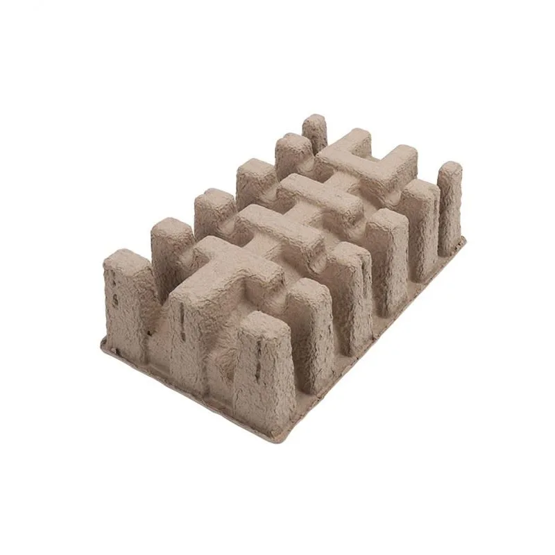Top Quality 100% Eco-friendly Recyclable Biodegradable Protective Customized Molded Pulp Trays for Hardware Product