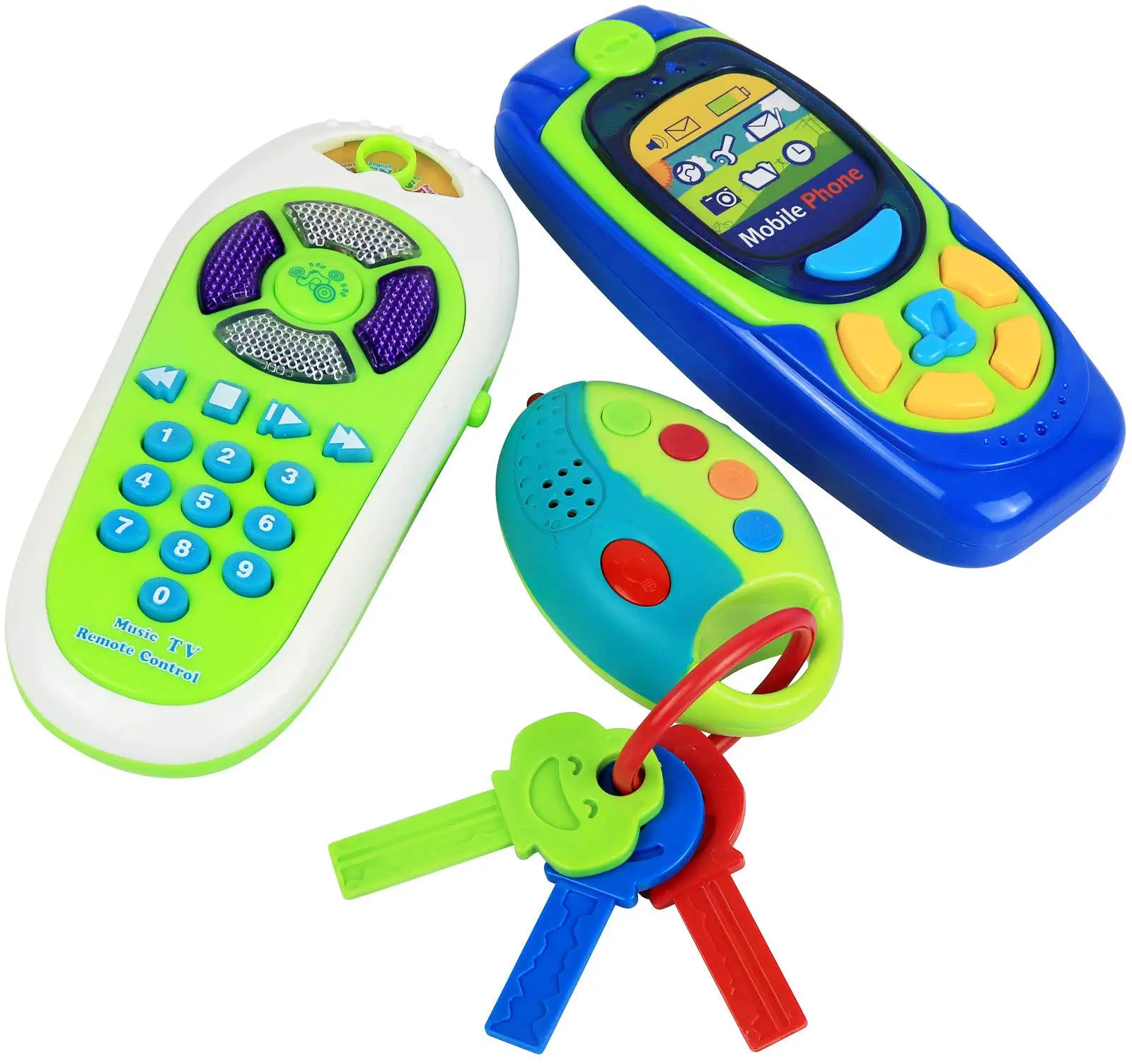 Детские развивающие игрушки/имитация электрического пульта дистанционного управления с подсветкой и музыкой, обучающие игрушки для дошкольников (1600312743381)