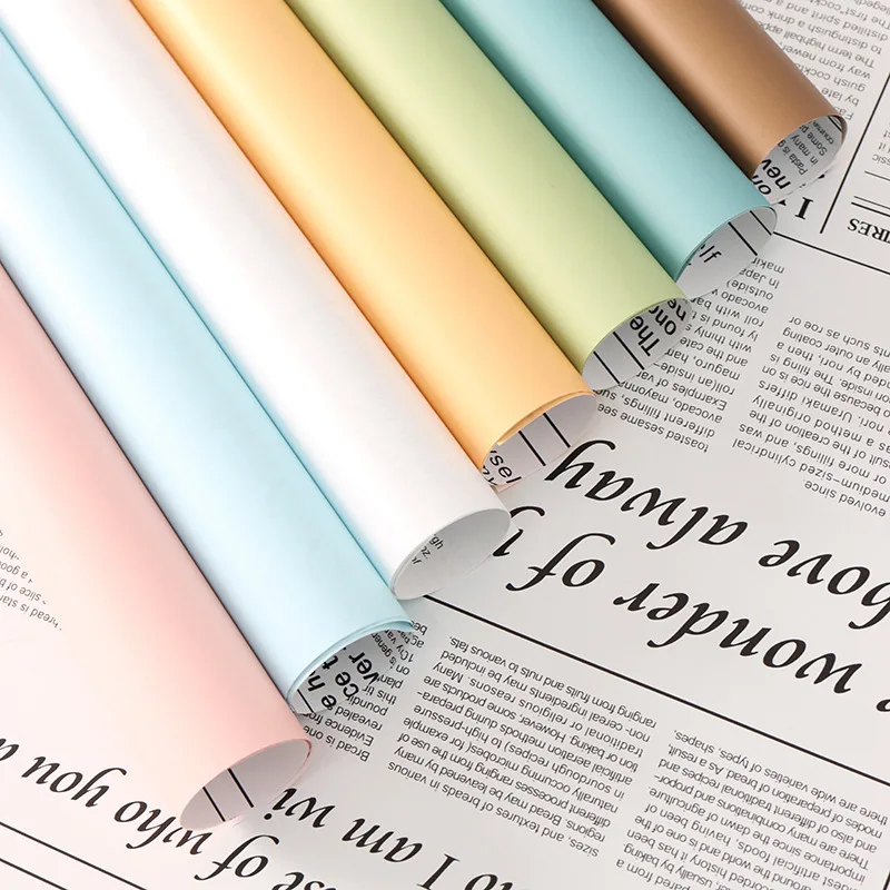 Floral Fashion Weekly rose English newspaper Wrapping Paper Flower Bouquet Wrap Gift Packaging Florist Supplies