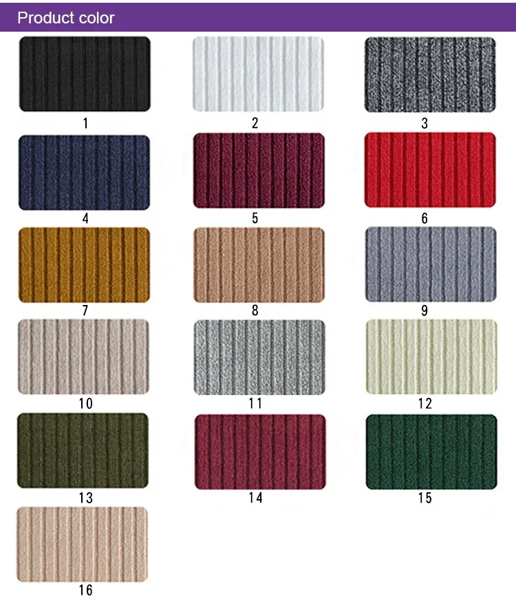 Pit Rib Fabric for Cardigan Wholesale 95%polyester 5%spandex Rib Knit 300gsm 32 Stretch Fabric Spandex Fabric Plain Dyed 165cm