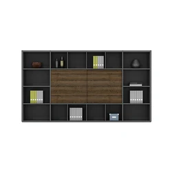 3.6m Width Luxury Modern Office Filing Cabinet Wooden Book Shelf