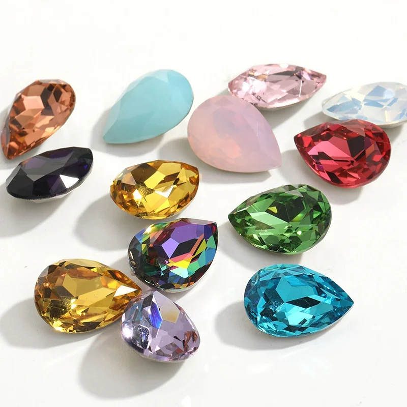 new fashion design Fancy Stone Hot Selling Top Quality Point Back drop Shape Gemstones For Clothes
