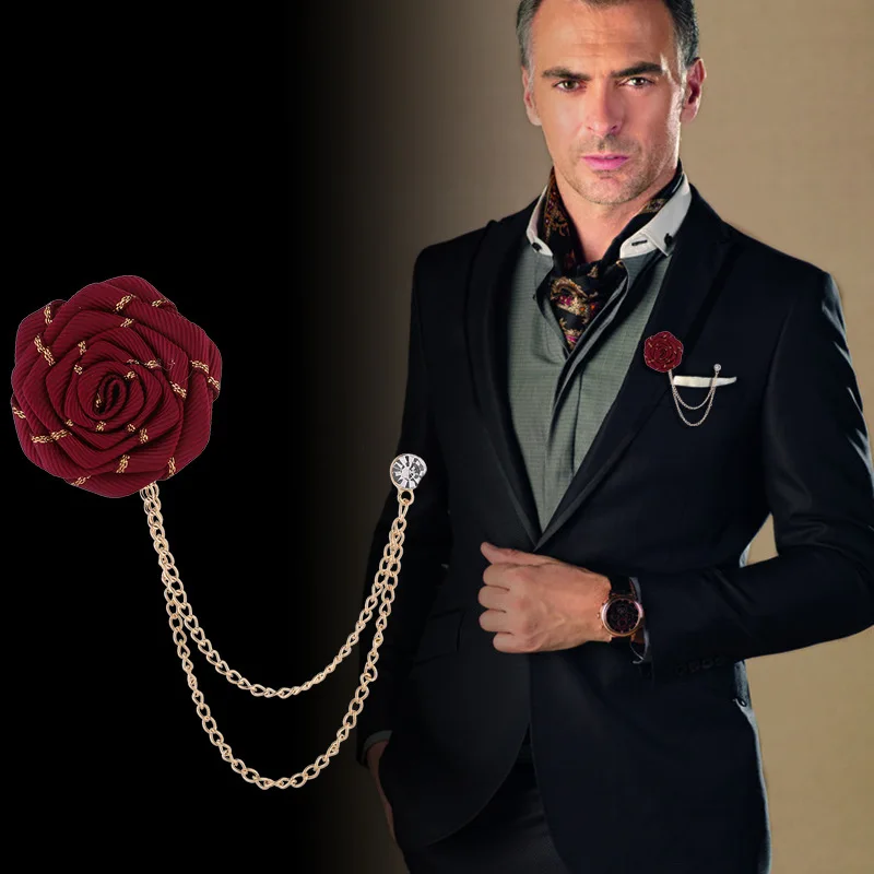 Custom Wedding Flowers Brooches For Men Gift Party Accessories Fashion Jewelry Brooches