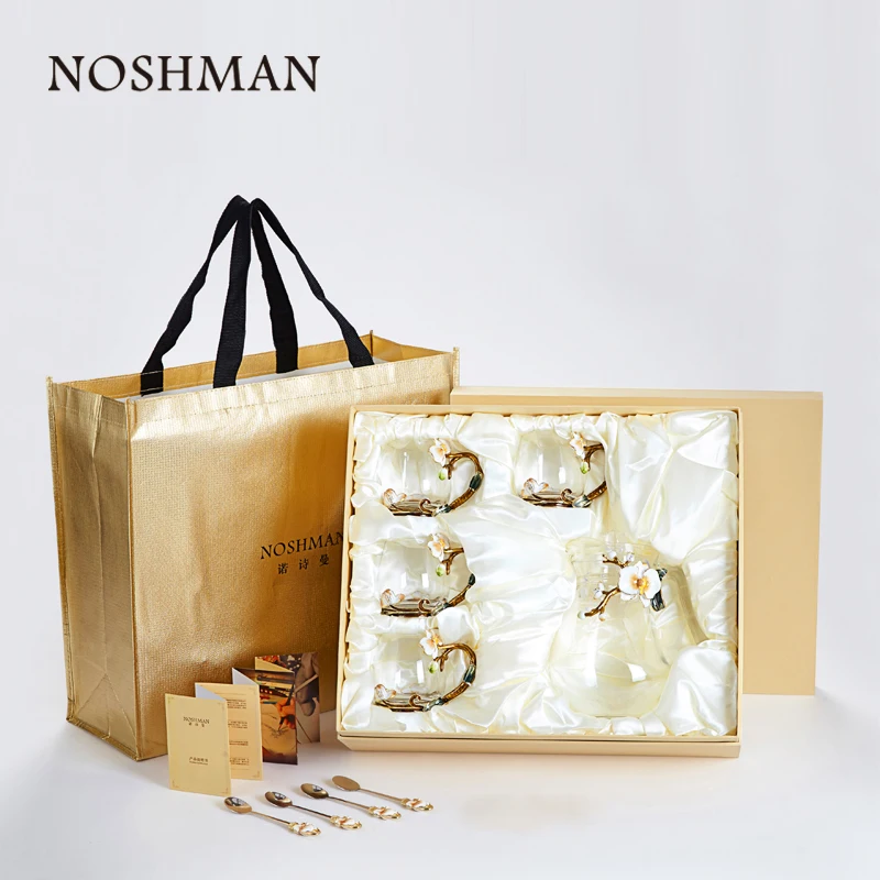  Лидер продаж эмалированная кофейная чашка NOSHMAN Высококачественная чайная для послеобеденного дня домашний чайник воды набор стеклянных
