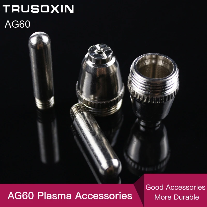20PCS  Air Plasma Cutter AG-60 Cutting Torch/Gun Head Consumable For CUT40/50/60A Accessories Tips Electrodes