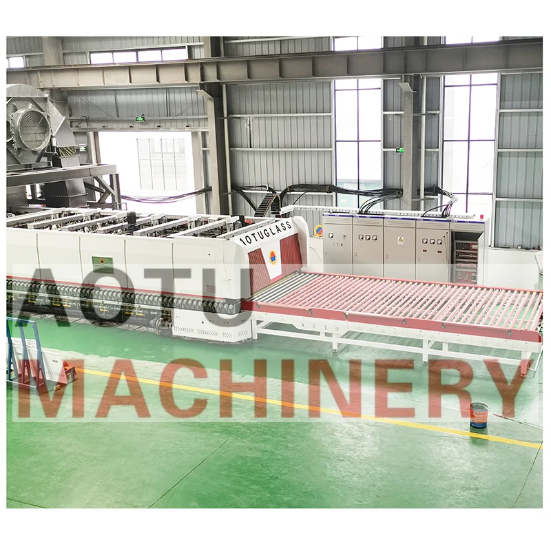 Horizontal tempered glass furnace factory 2440*4200 flat tempered glass making machine line