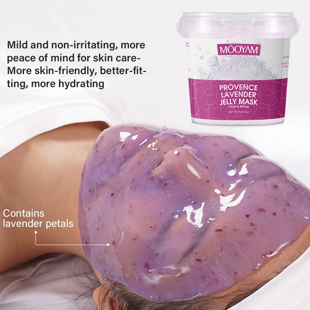 1L Lemon Jelly Mask Face Peel Off Moisturize Whitening MOOYAM 10 Flavors Jelly Clay Facial Clay Powder Jelly Mask