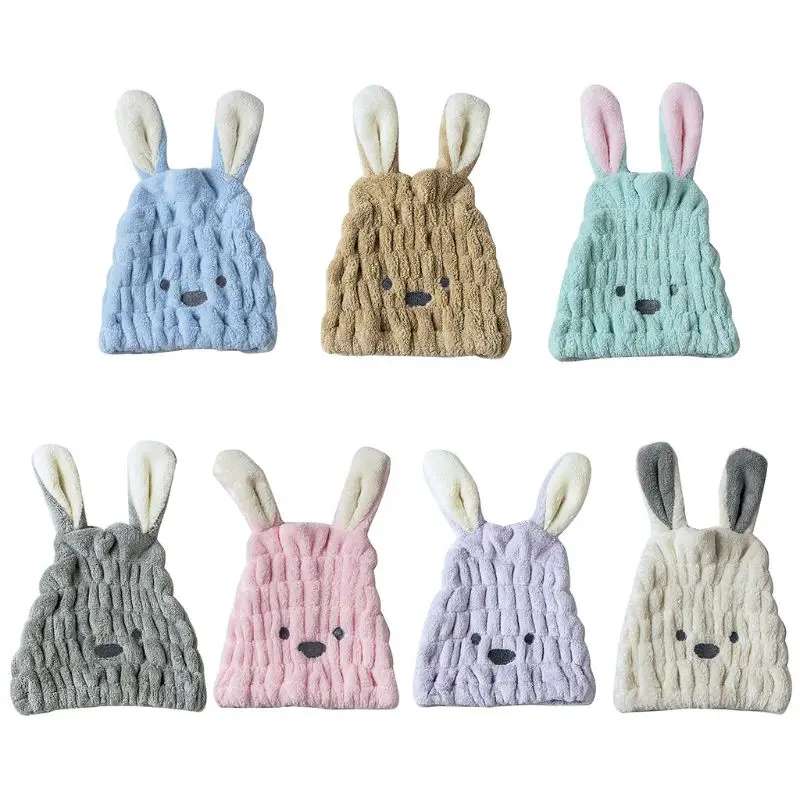 Dry Hair Caps Towel Soft Super Absorbent Coral Velvet Shower Cap Spa Bathing Hats