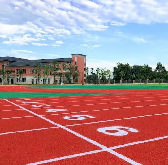 Rubber running track floor sport surface Pu resin and running track material long life anti-friction running track
