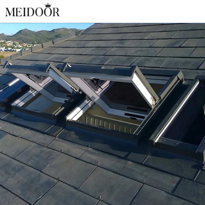 Wholesale Custom Artificial Blinds Motorized Sky Aluminum Double Glass Round Soundproof Skylight Roof Window