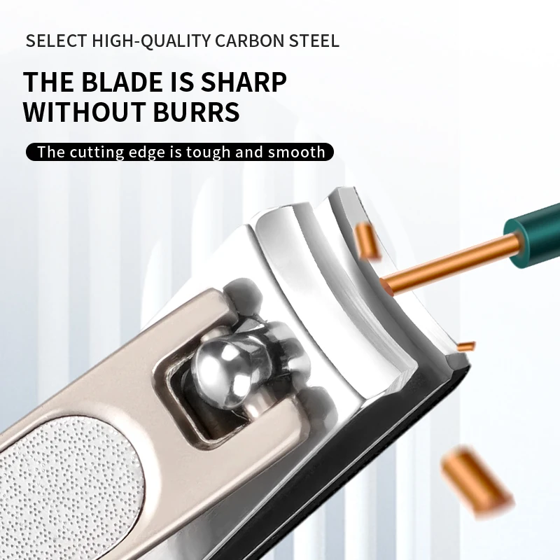 Sharpening Nail Clippers Set Finger Toe Manicure Tool Silver Black Stainless Steel Nail Cutter