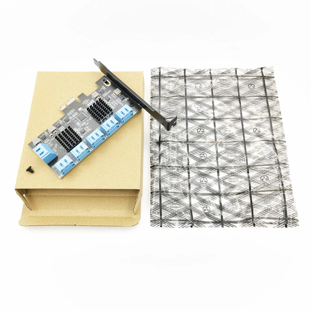 Легко использовать высокоскоростной 12-портовый X1 PCIE SATA карты расширения для ПК GPU