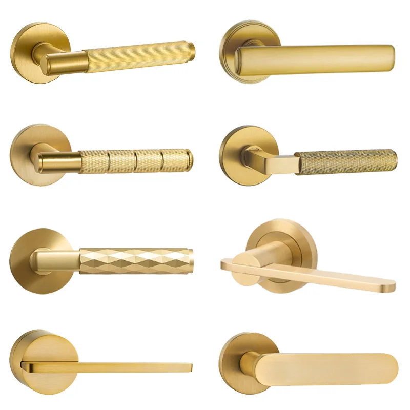 KOPPALIVE custom lever door handle mold modern interior door locks and handles set luxury brass door handle