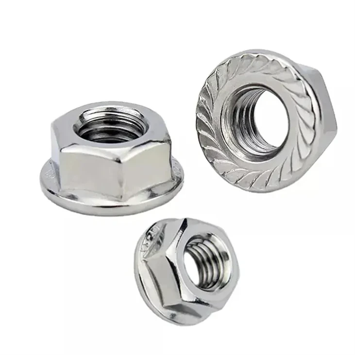 Stainless Steel Hexagonal Anti-Slip Padded Nut Flower Tooth Din6923 Flange Nut