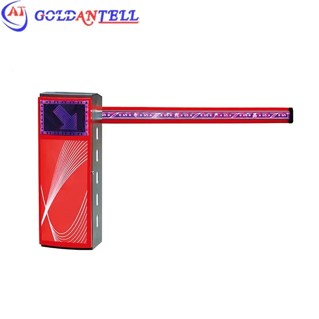 LED boom arm Auto vehicle access Electronic barrier access road gate for city traffic parking
