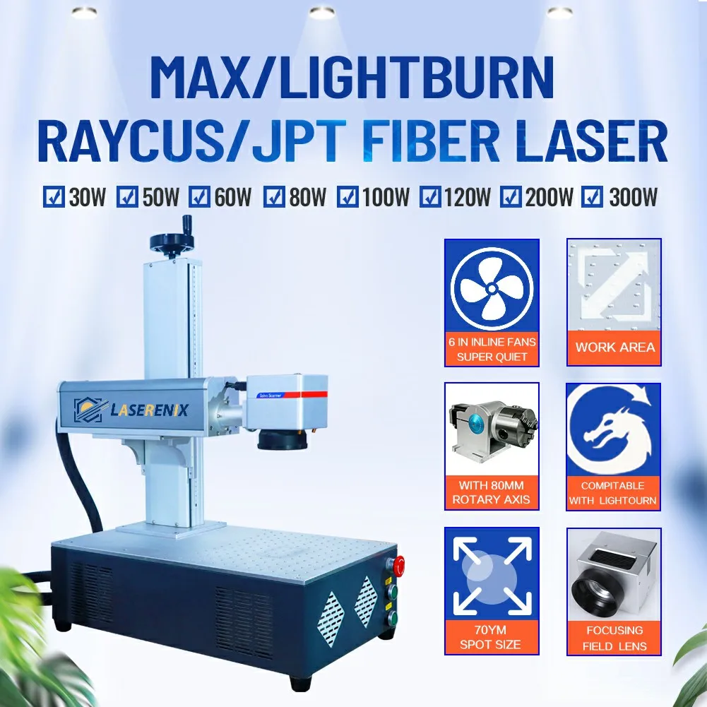 3D Relief Engraving Jewelry CNC mopa raycus 60W 30W 50W Laser Maker Laser Printer fiber Laser Engraving Machine