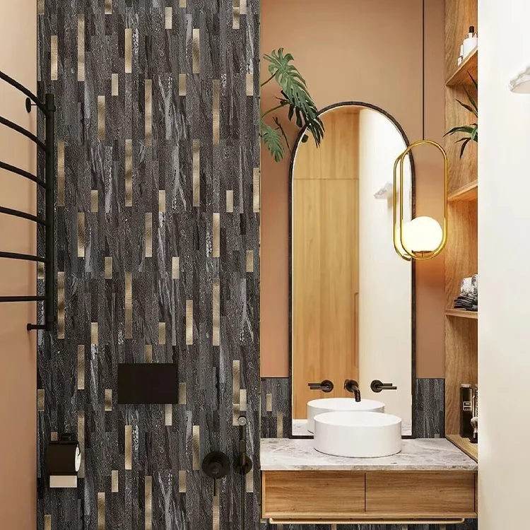 Factory Direct Diy Self Adhesive Kitchen Mosaic Strip Tiles Easy Installation Peel and Stick Wall