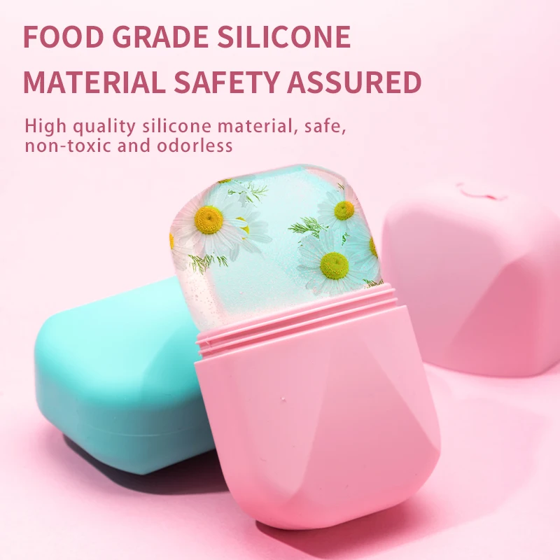 Ice Roller for Face and Eye Ice Cube Roller Massager for Skin Women Care Tools De-Puff Eye Bags