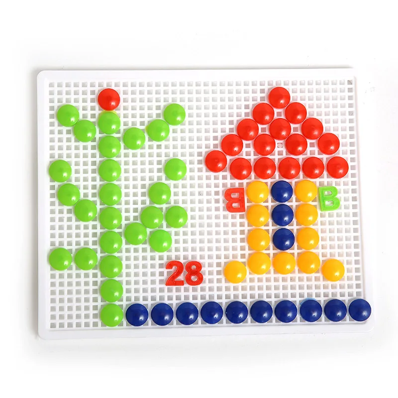 Plastic Grain Mushroom Nail Beads Intelligent 3D Puzzle Games