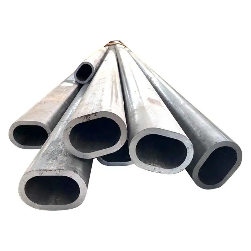 Q235A Q235B Q235C Q235D Welded Flat Oval Steel Tubing Furniture Iron Tubes Galvanized Oval  Shaped Carbon Steel Pipe