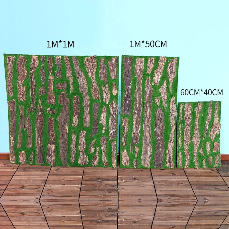 V-3024 Factory Directly High Simulation Artificial Tree Bark With Moss