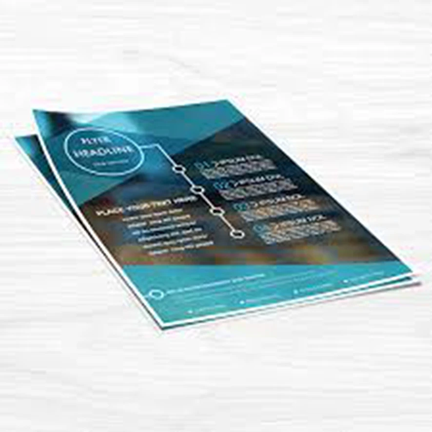 OEM Printing Service A2 A3 A4 A5 A6 Customized Folding Flyers/Manual/ Pamphlets 3 Fold Flyer For Business