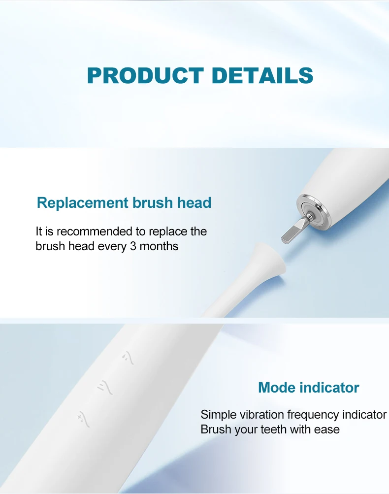 Wholesale USB Fast Charge Rechargeable 4 Heads Luxury Health Sonic Smart Electric Toothbrush for Adults