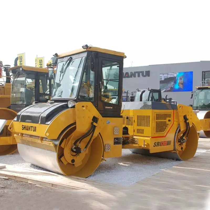 Chinese Top Brand Shantui SR13D Double Drum Vibratory Ride on Road Roller