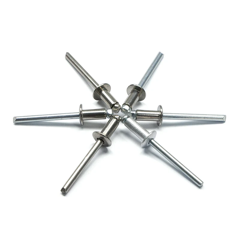 Wholesale promotional factory prices pop dome head open end stainless steel aluminum blind pop rivets for curtain wal
