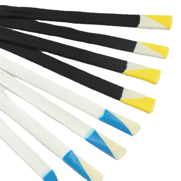 2022  Fashion round cord polyester drawstring cord drawcord strap with rubber tipping