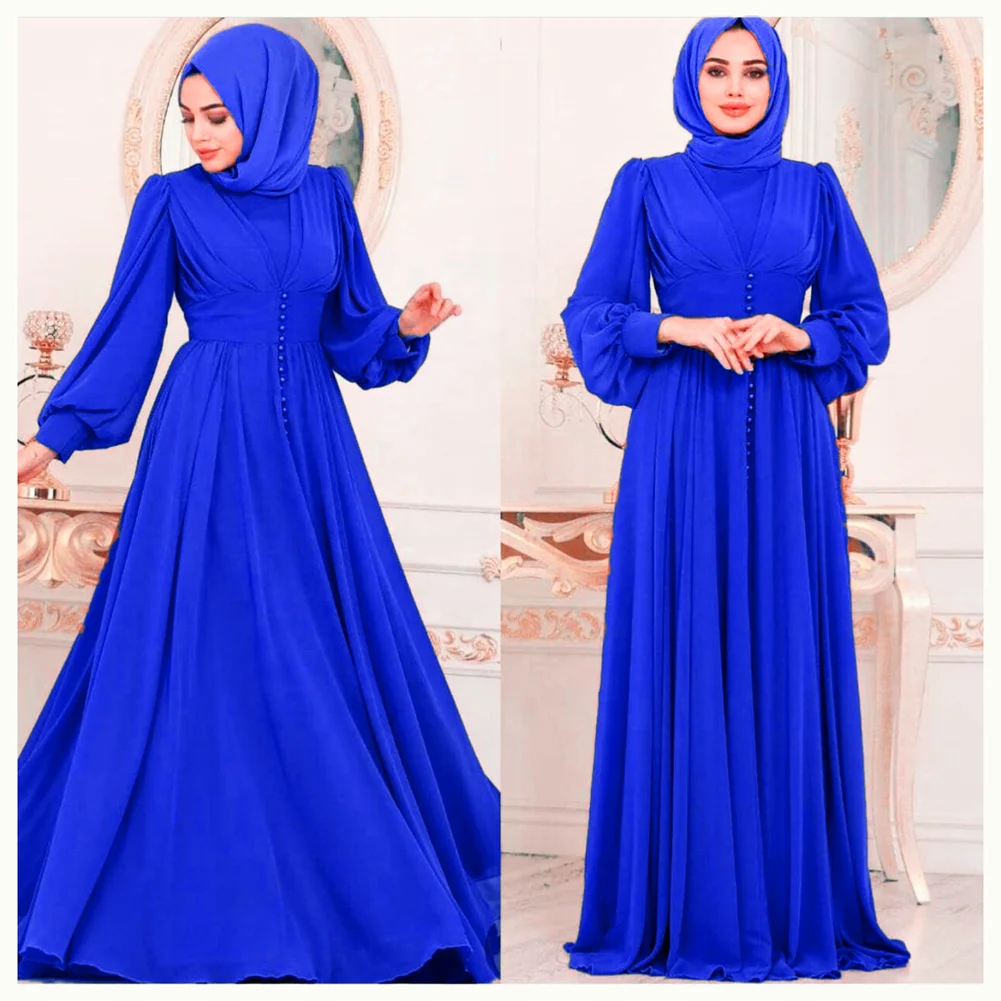 2021 Latest new chiffon abaya pleated abaya muslim dress kaftan dubai turkish dresses islamic clothing