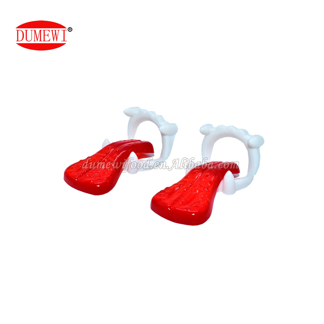 High quality fun Halloween Tongue Soft candy Fruity flavored tongue candy with teeth toys