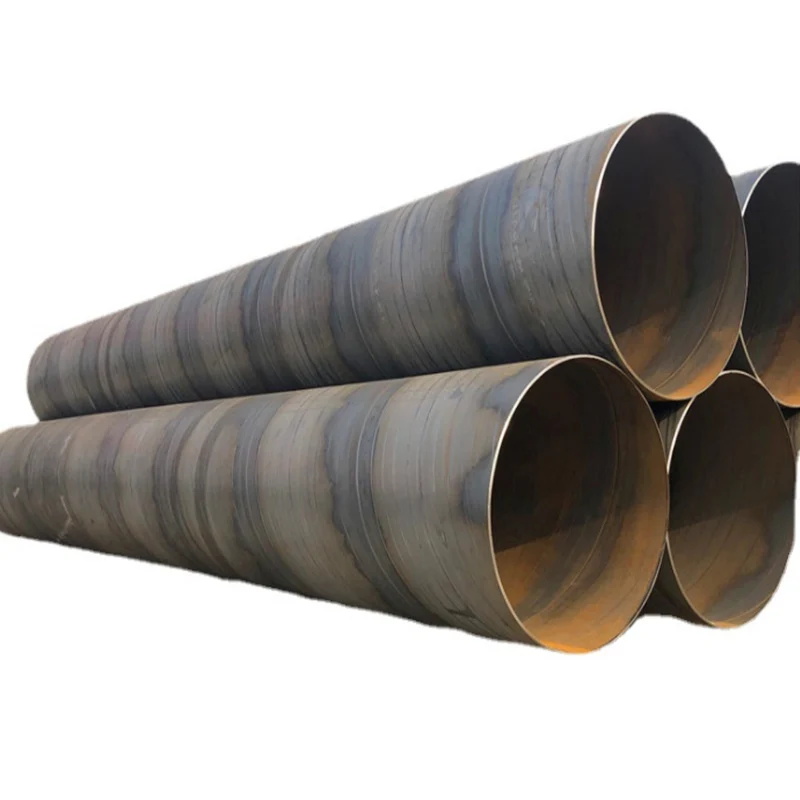 Construction Large diameter High Strength 0.8 - 12.75 mm Hot Rolled Spiral Welded Round Carbon Steel Pipe