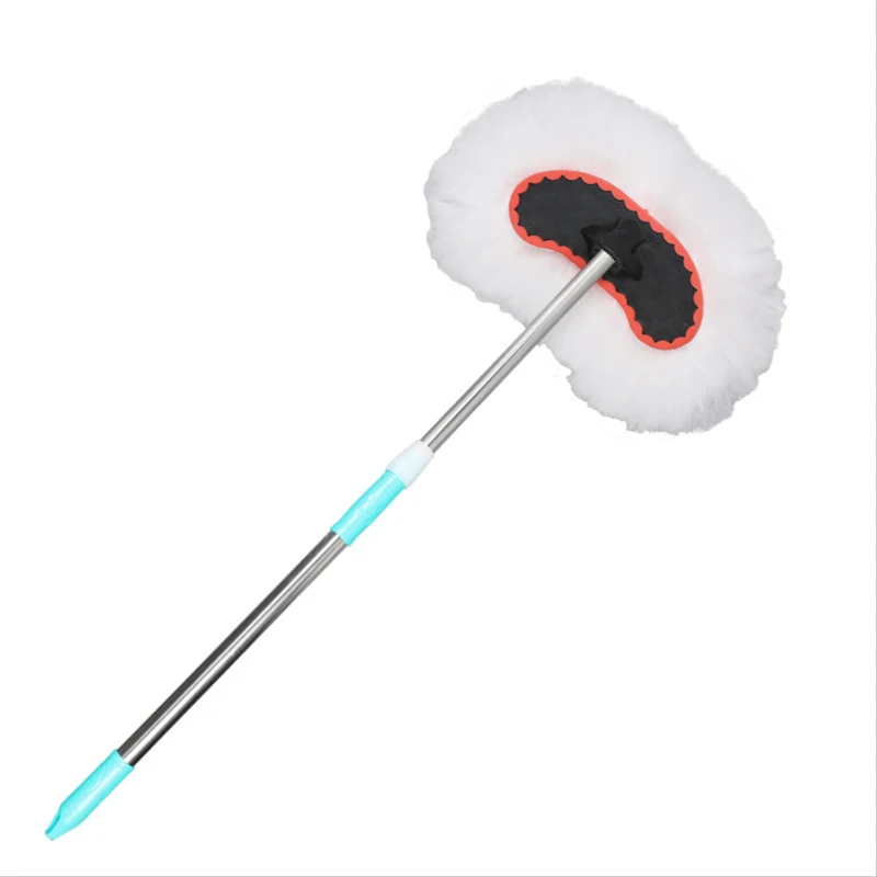 Automotive supplies nano fiber milk wash brush soft hair dust duster retractable wipe mop cleaning tools