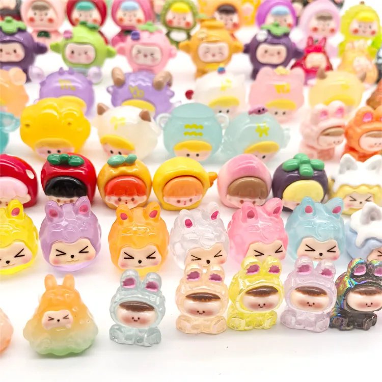kids fashion play funny kawaii cute cartoon doll mini decoration resin miniature ornaments many dai mystery bag blind box toys