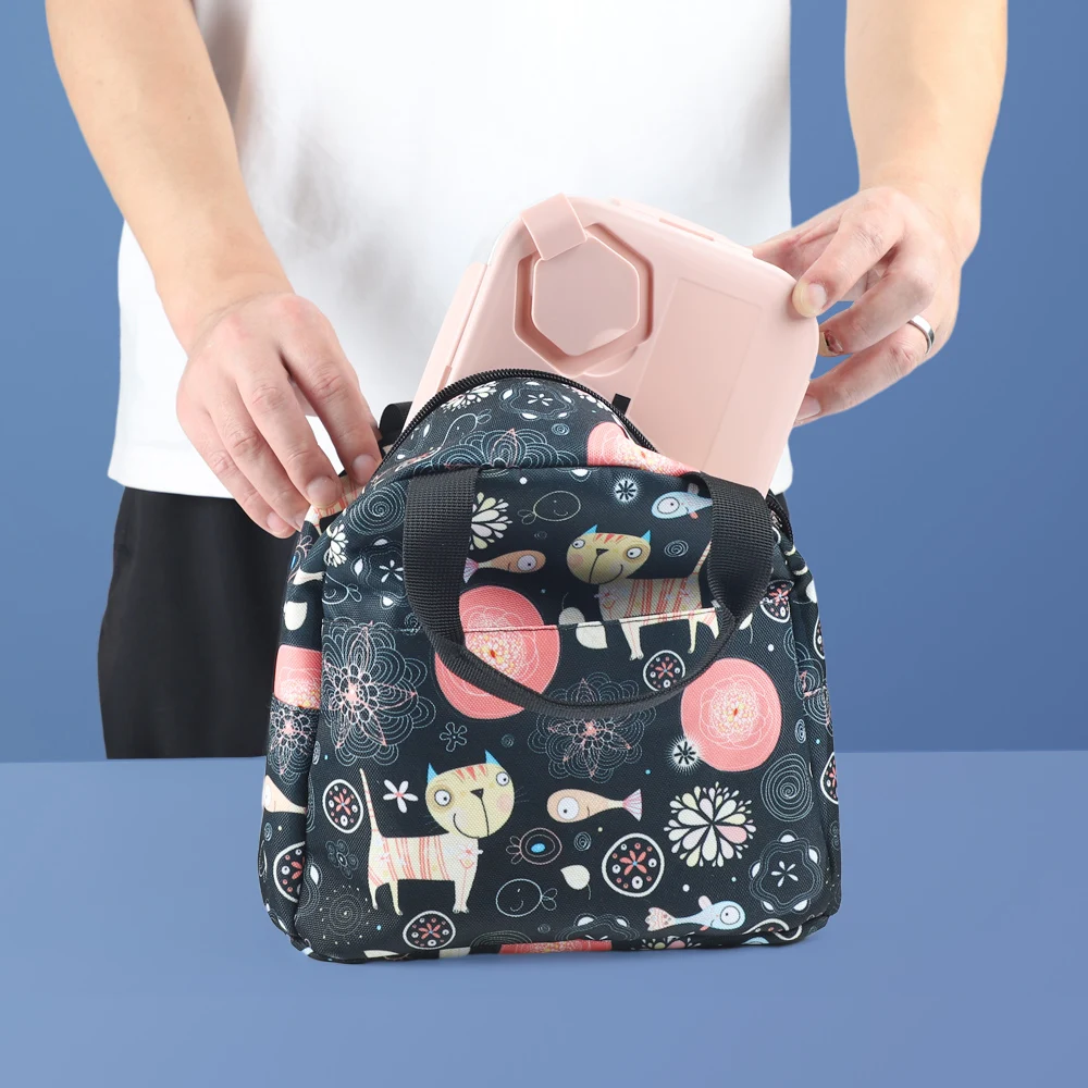 Eco-friendly Lunch Aluminum Bags Custom Reusble Lunch Bags for Kids Custom Logo Aluminum Foil Thermal Insulation Lunch Bag