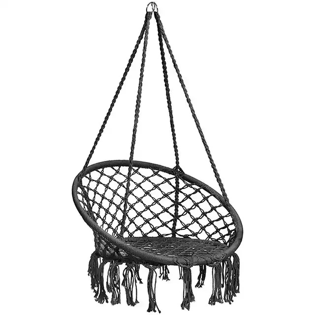 Adult Hammock Dormitory Round Bedroom Macrame Hand Made Hanging Swing